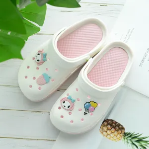 Fruit Girl Platform Hole Shoes Sandals Slippers UB3256