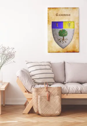 Gamboge Heraldry of Greyhawk Anna Meyer Cartography Canvas Art Print