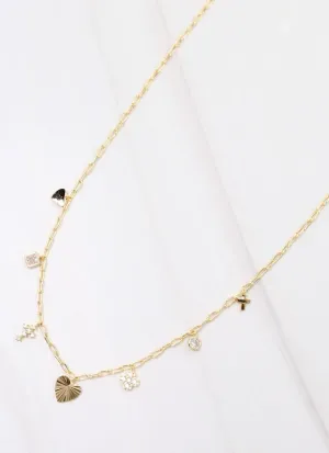 Garland Mini Charm Necklace GOLD
