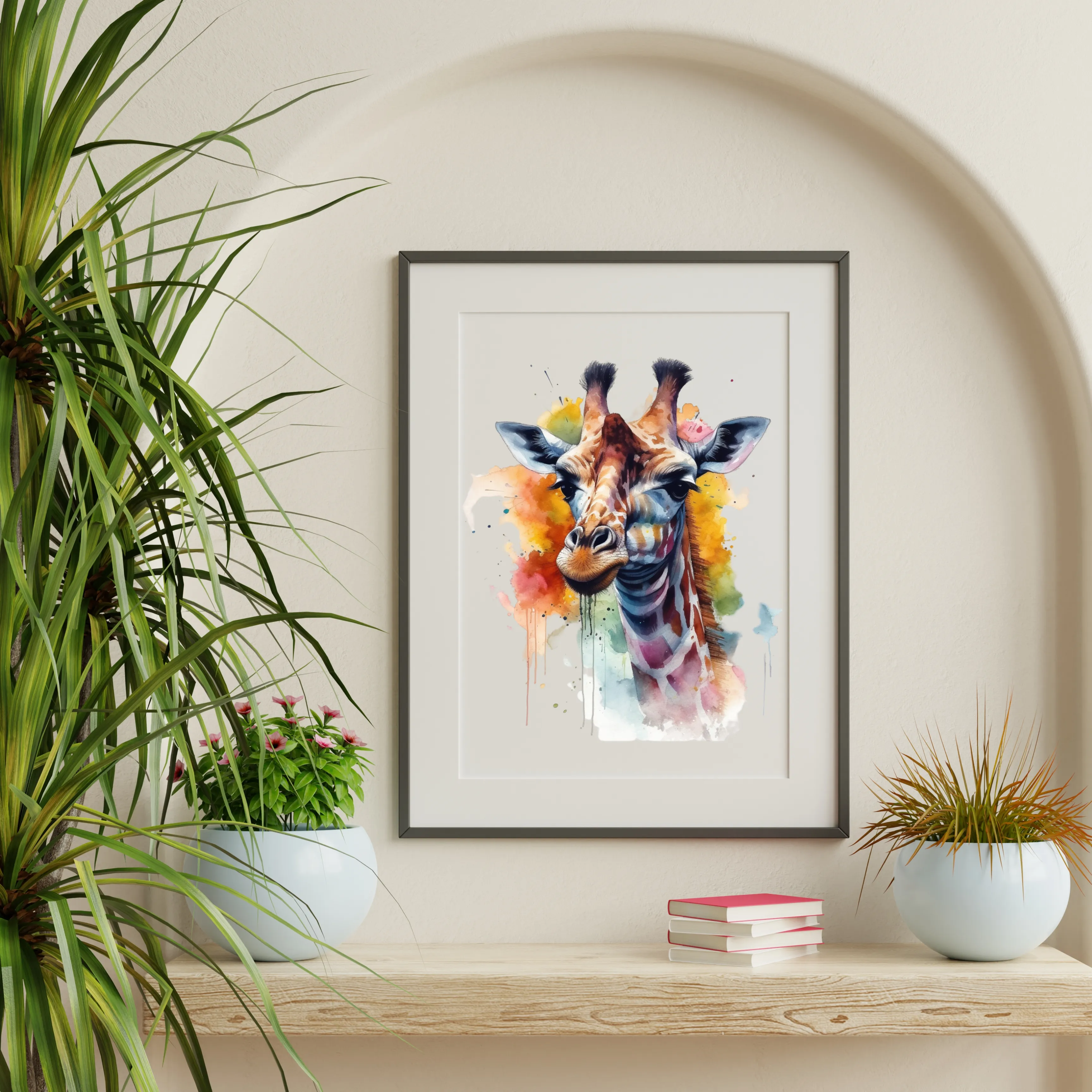 Giraffe Canvas Art Printable Digital Art (24x36) GIF002