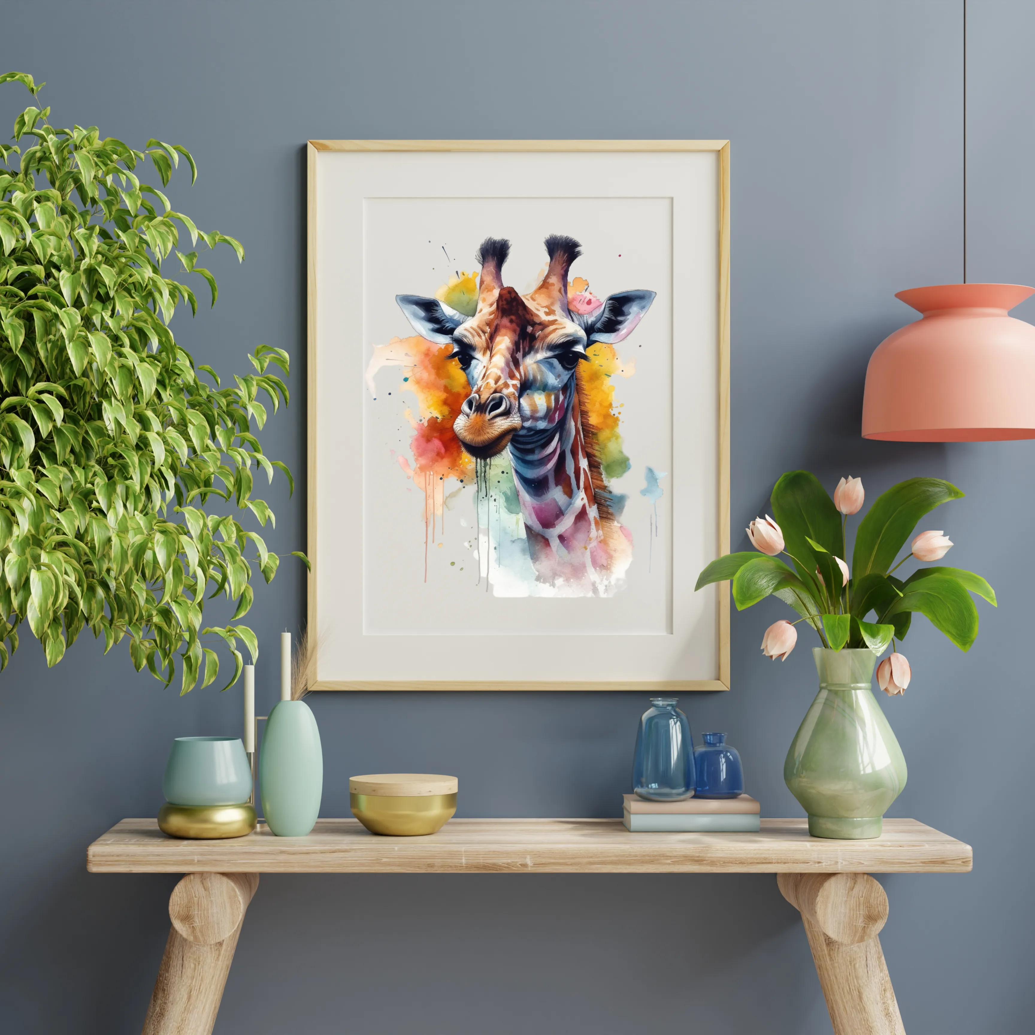 Giraffe Canvas Art Printable Digital Art (24x36) GIF002