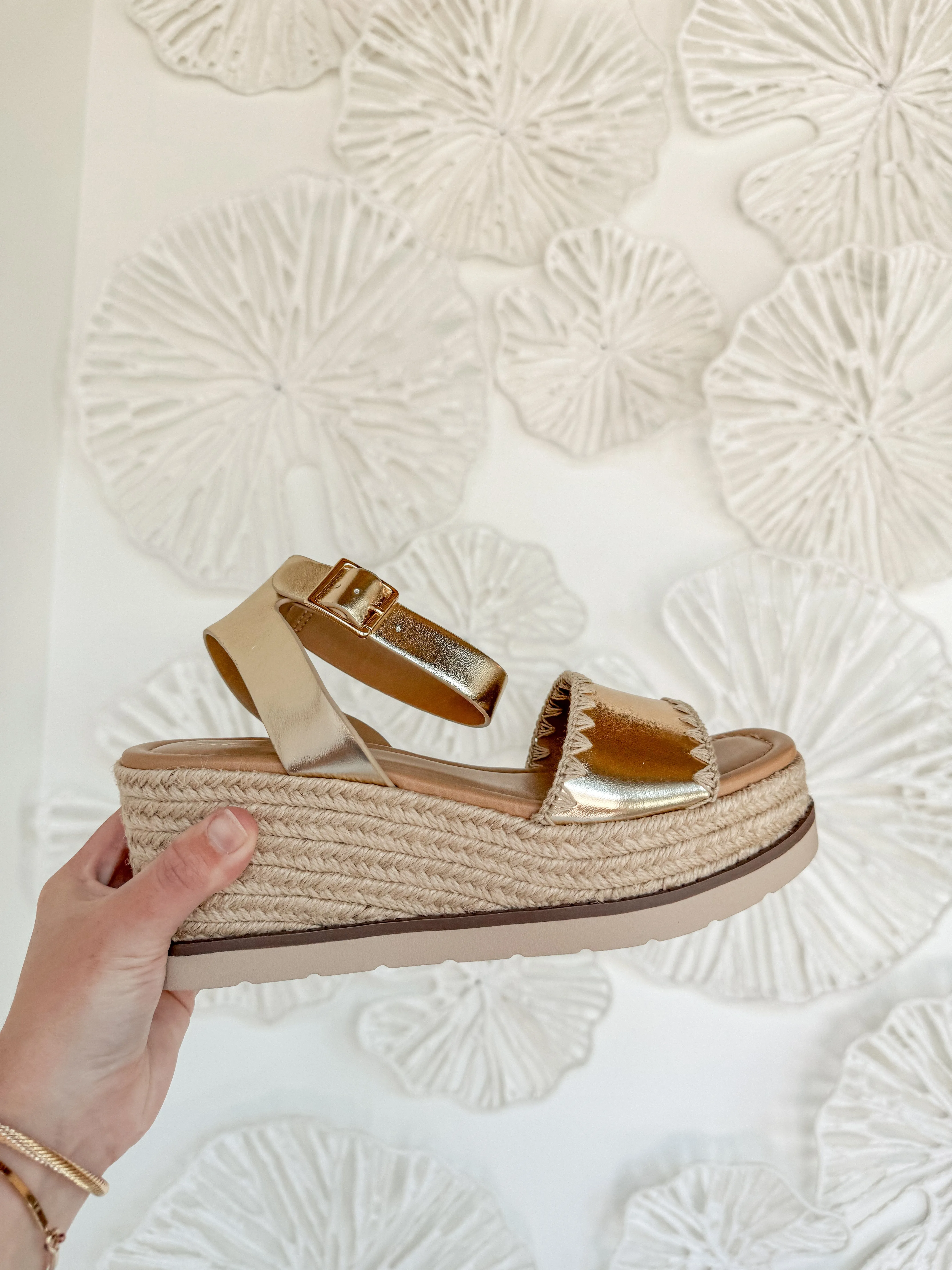 Gold Stitch Wedge