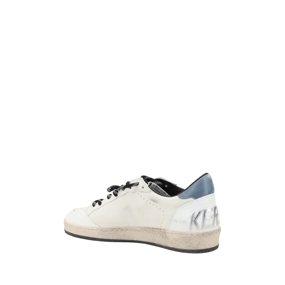 Golden Goose Ball Star Men Ivory Sneakers Leather Low Top Casual Trainer Shoes