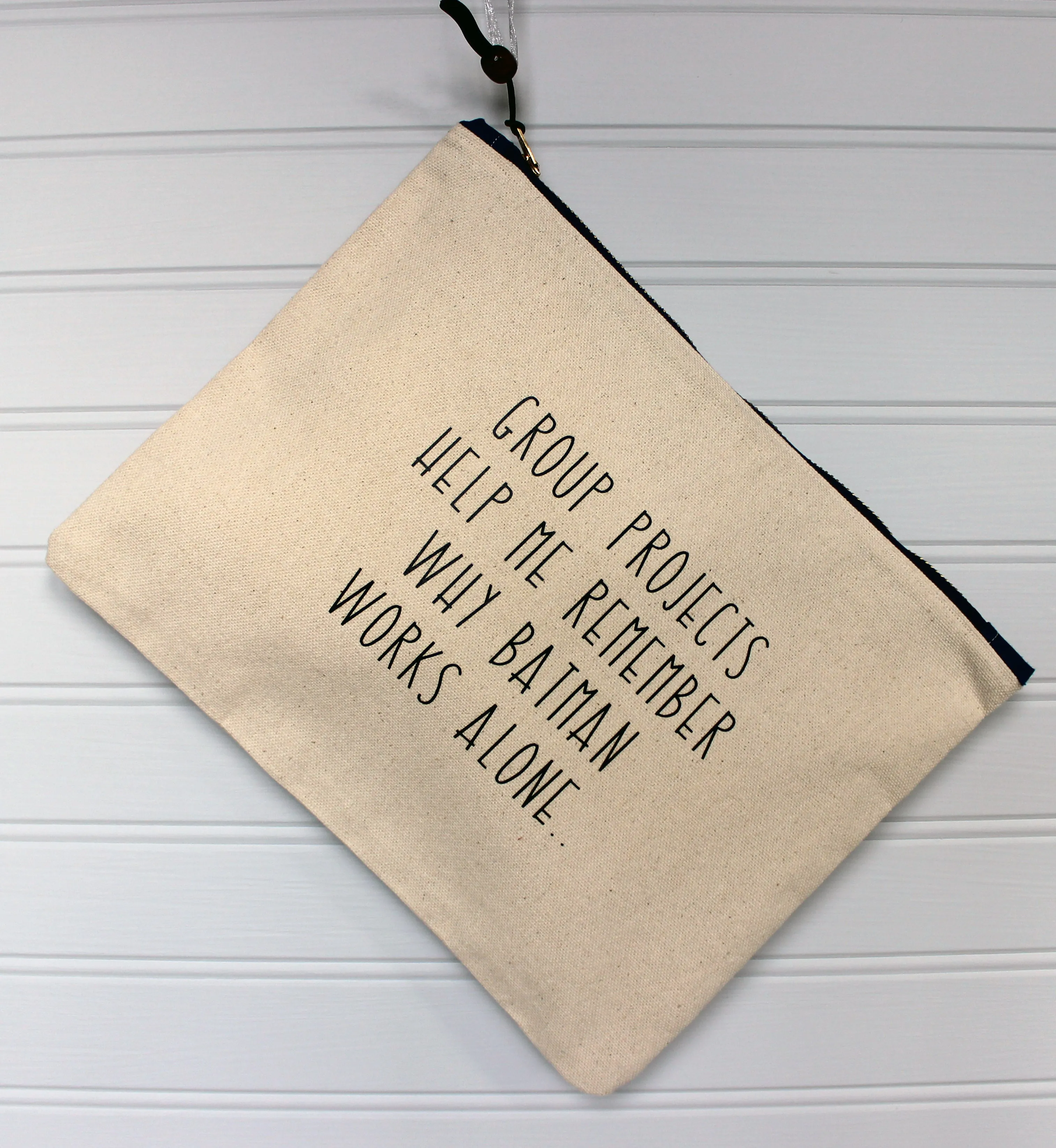group projects - canvas zip bag