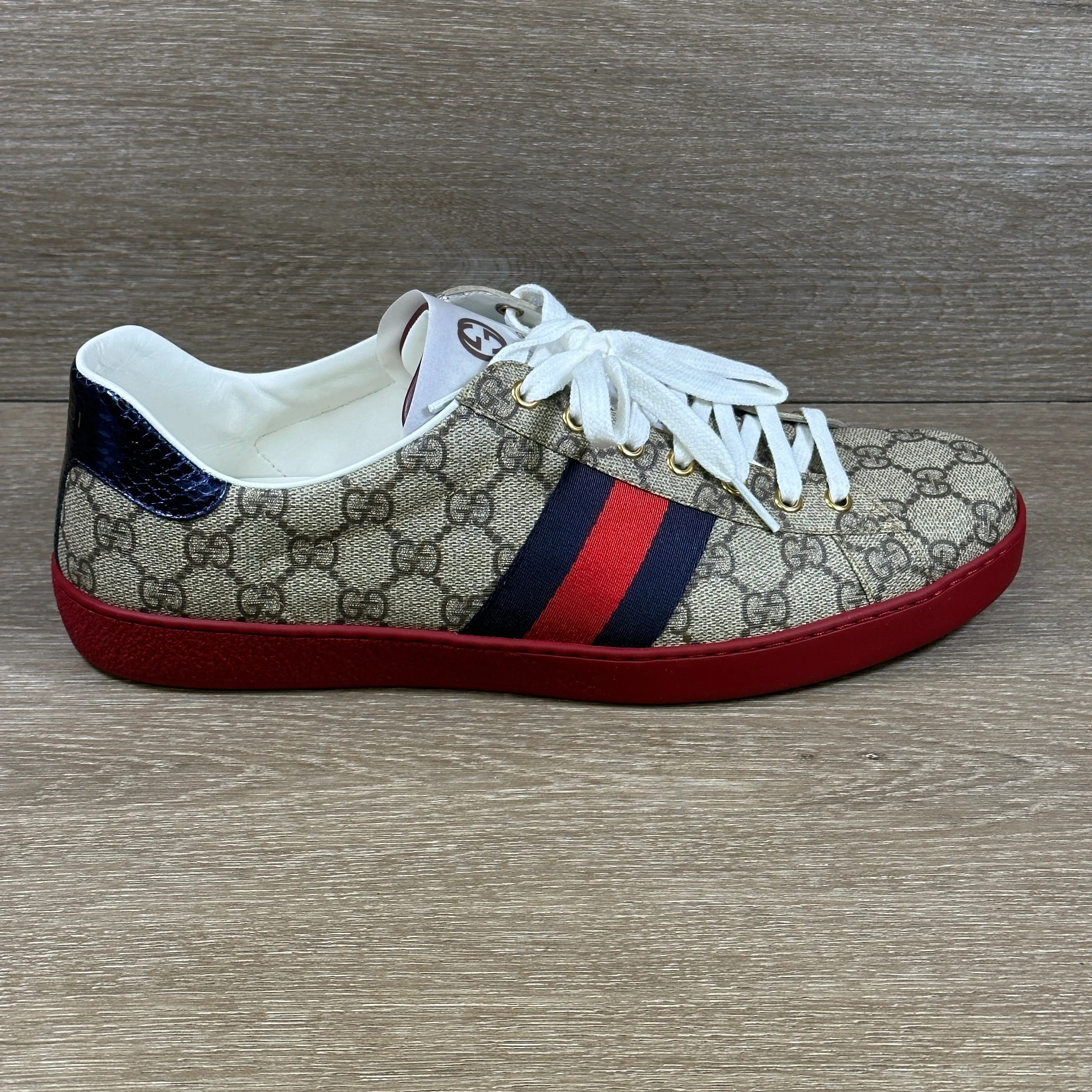 Gucci Ace GG  Supreme Canvas - Red - Size 11
