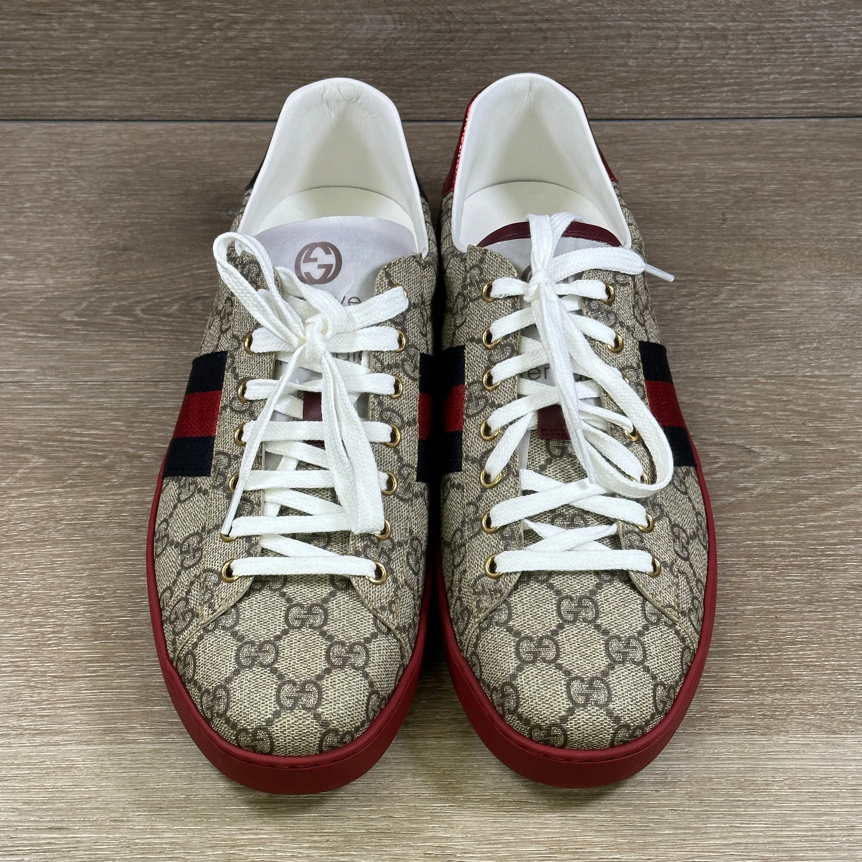 Gucci Ace GG  Supreme Canvas - Red - Size 11