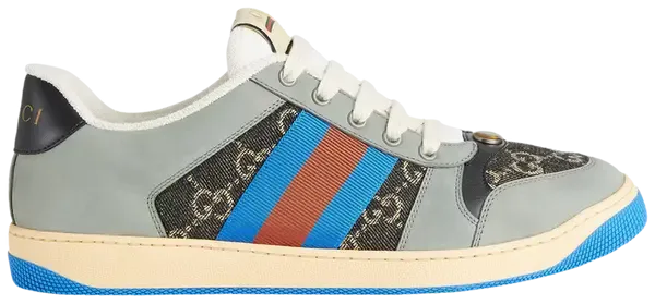 Gucci GG Screener 'GG Canvas - Grey Blue' Sneakers for Men