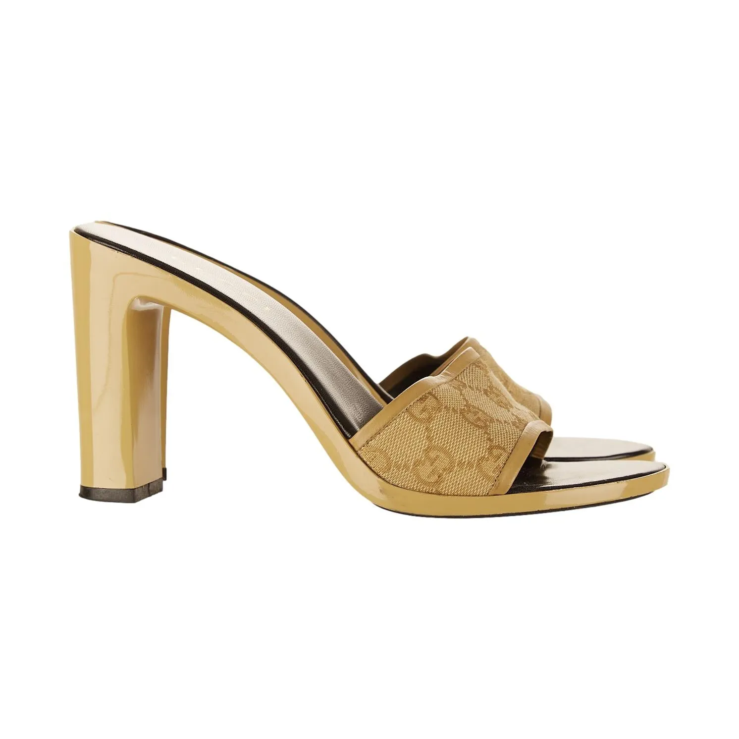 Gucci Tan Logo Heels