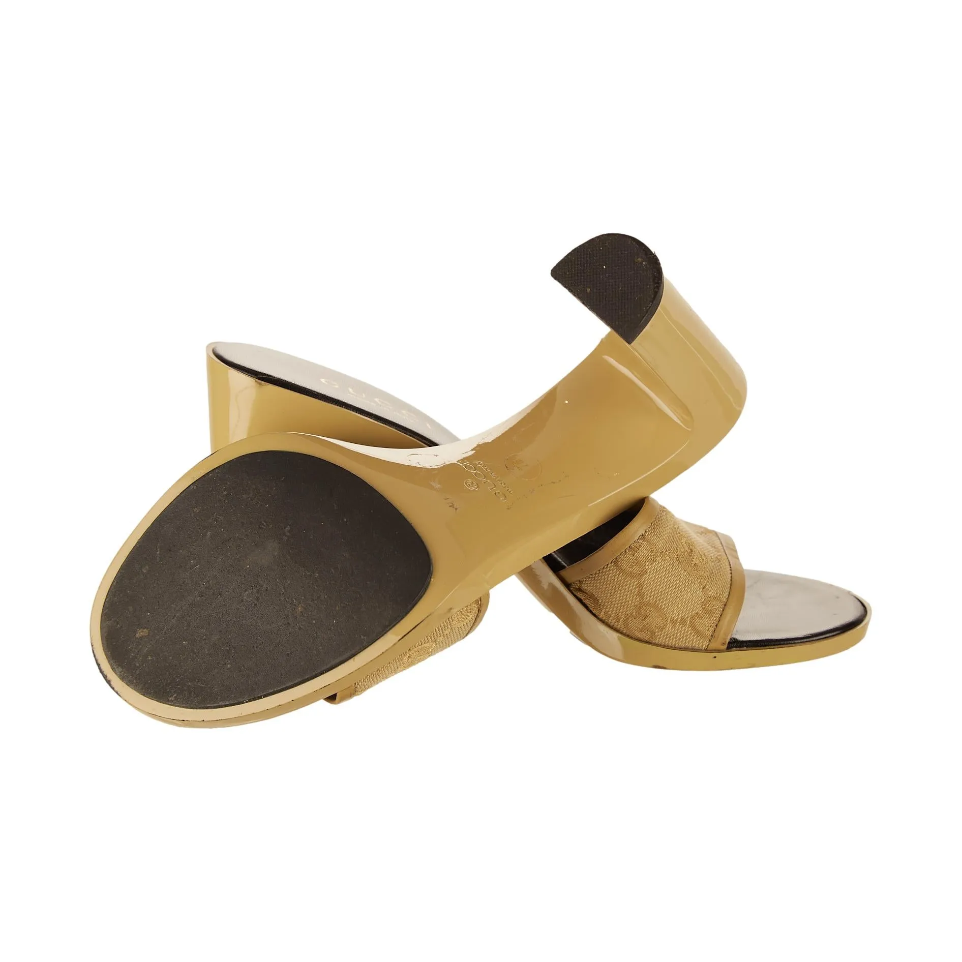 Gucci Tan Logo Heels