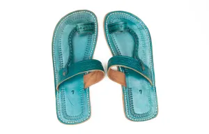 Handmade Moroccan Toe Rings Sandals - Green