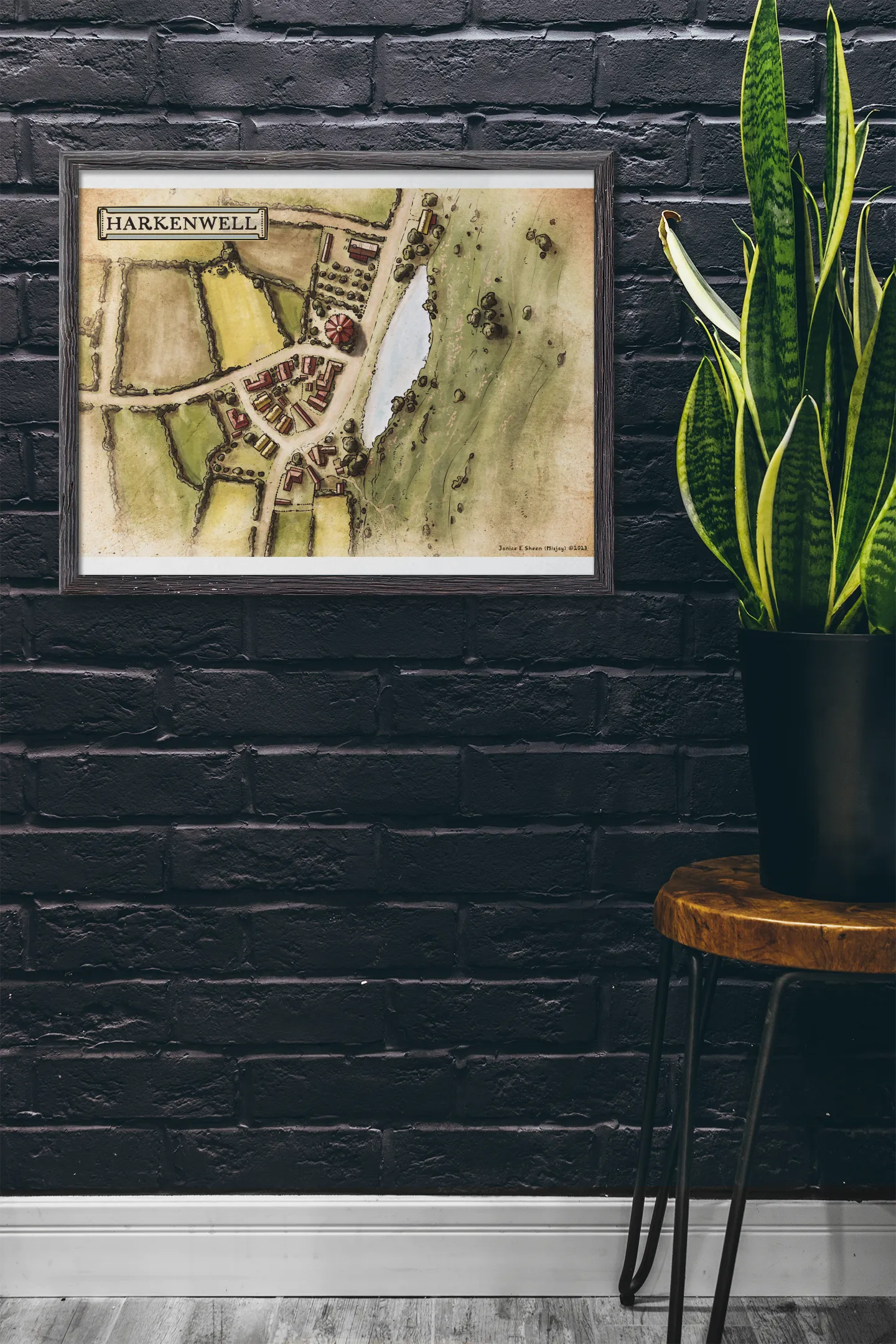 Harkenwell Misjay Maps Canvas Art Print