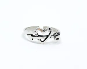 Heart & Arrow Toe Ring
