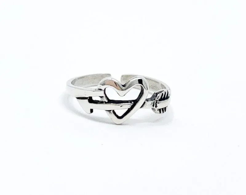 Heart & Arrow Toe Ring