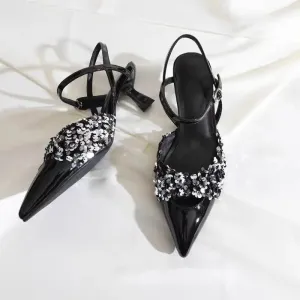 High Heels Women's Soft Sexy Thin High Heeled Party Empty Back Sandals