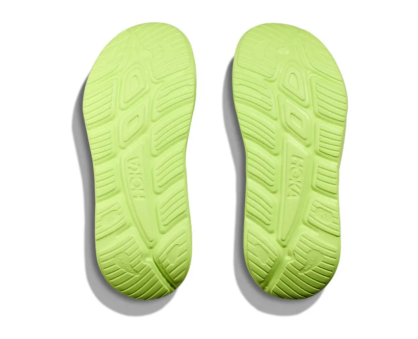 Hoka U ORA ATHLETIC SLIDE Lettuce / White