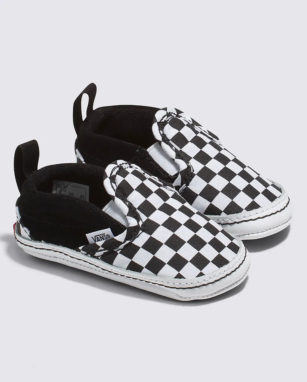 INFANT SLIP-ON V CRIB - CHECKERBOARD BLACK/TRUE WHITE