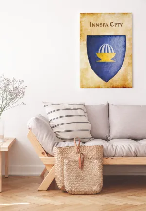 Innspa City Heraldry of Greyhawk Anna Meyer Cartography Canvas Art Print
