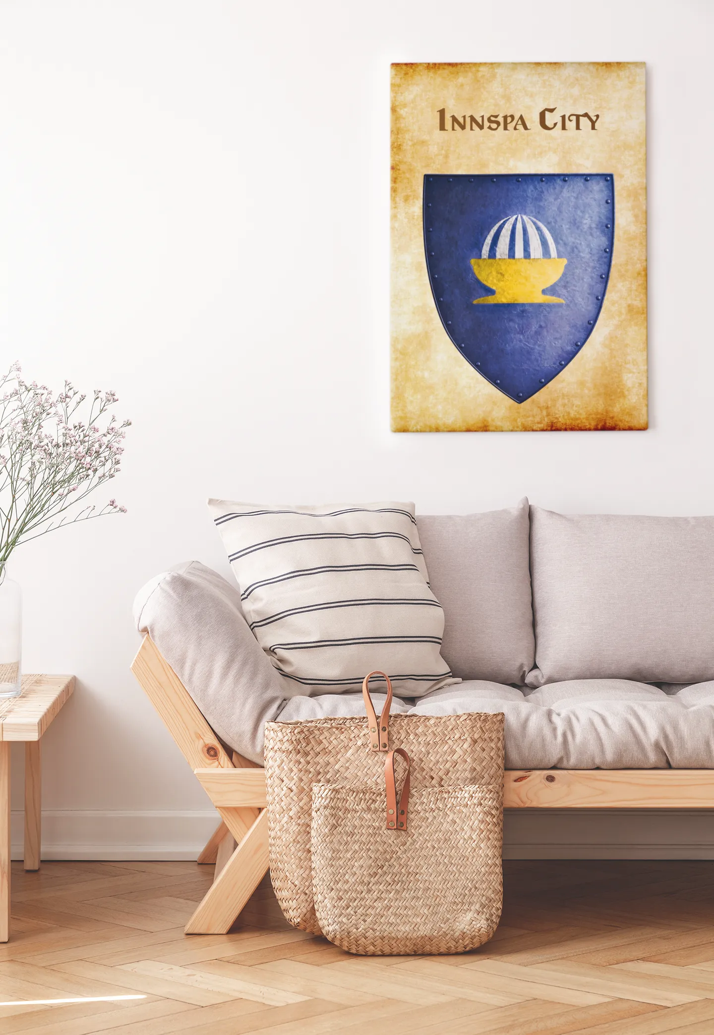 Innspa City Heraldry of Greyhawk Anna Meyer Cartography Canvas Art Print