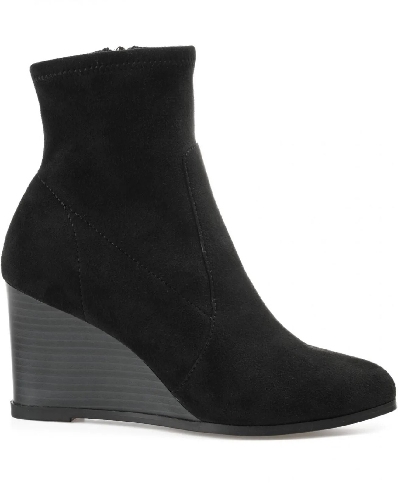 Journee Collection Women's Hepburn Wedge Bootie Shoes HEPBURN-BOOTIES Black 12M