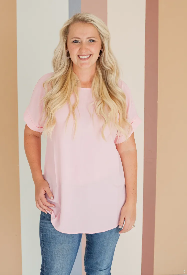 Karissa Rolled Sleeve Top