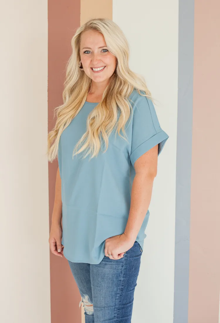 Karissa Rolled Sleeve Top
