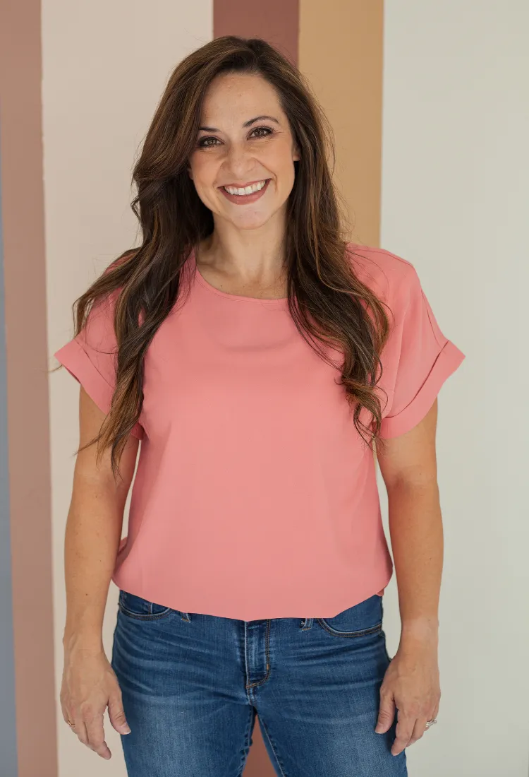 Karissa Rolled Sleeve Top