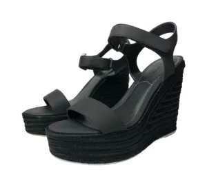 Kendall   Kylie black wedge espandrilles - size 8