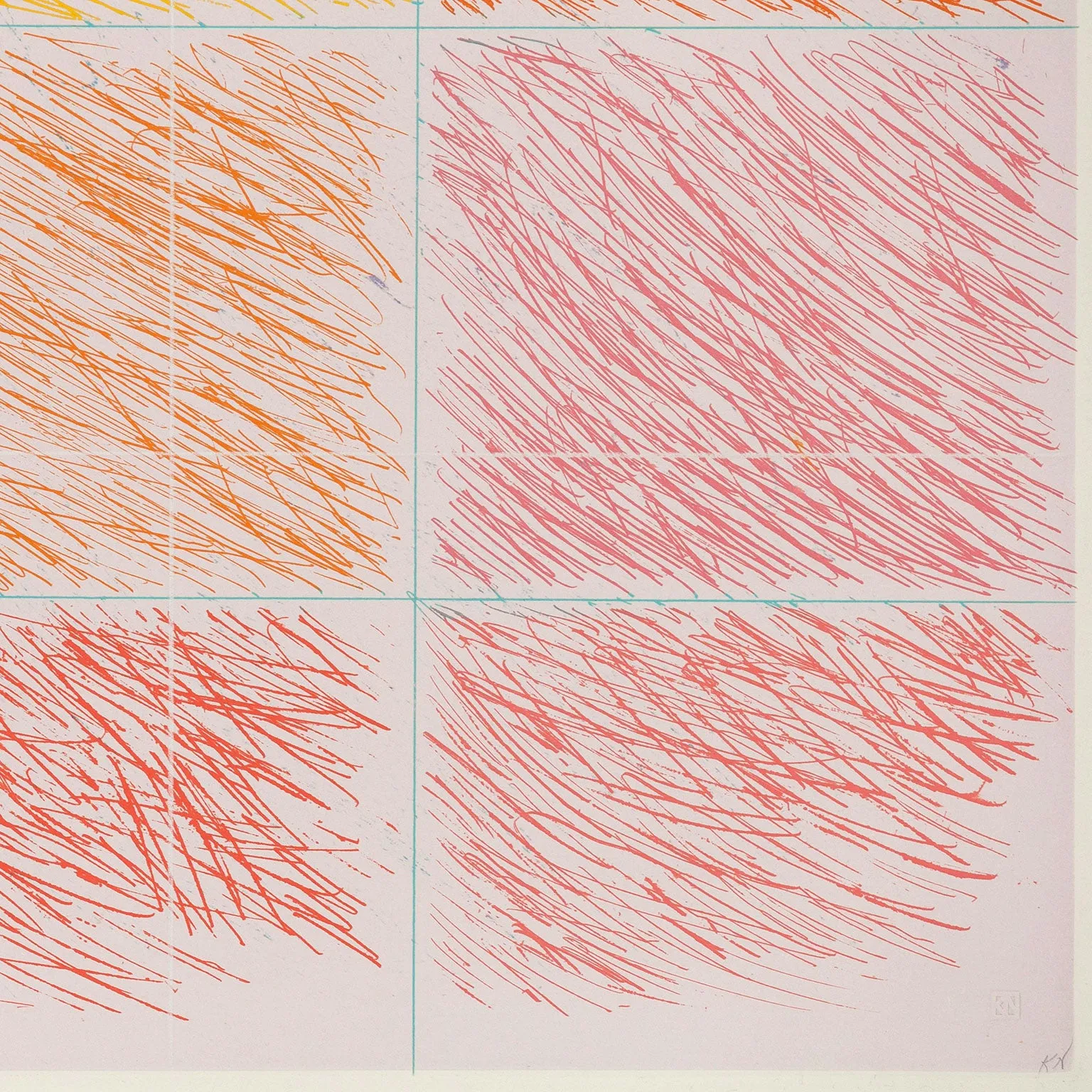 KENNETH NOLAND "MARRON" ETCHING, 1990