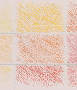 KENNETH NOLAND "MARRON" ETCHING, 1990