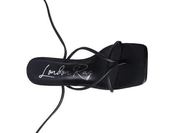 LACE UP BLOCK HEELED SANDAL