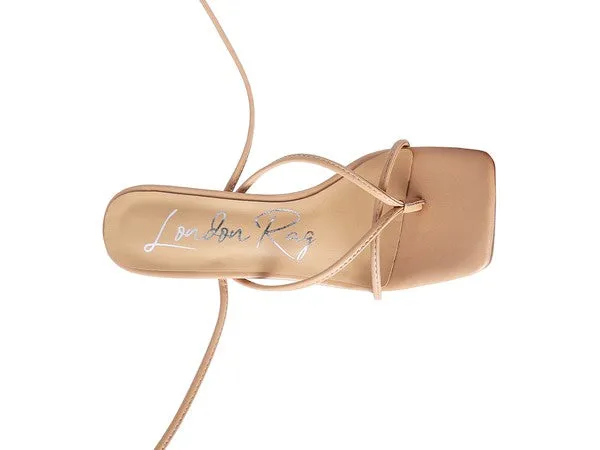LACE UP BLOCK HEELED SANDAL