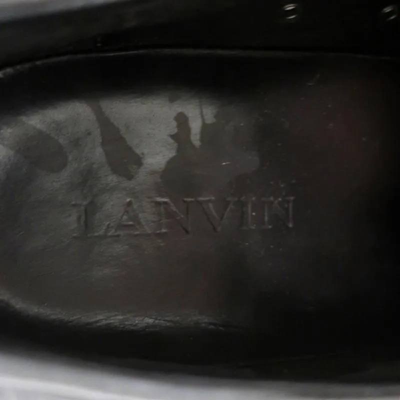 Lanvin Velvet Cap Toe Low Top Sneakers Black Size 11