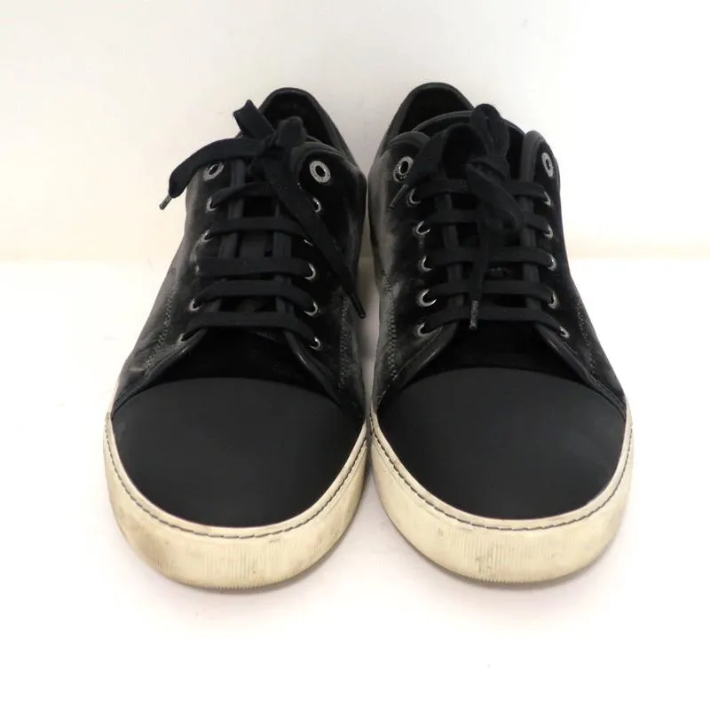 Lanvin Velvet Cap Toe Low Top Sneakers Black Size 11