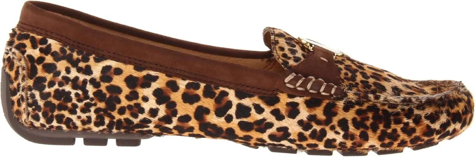 Lauren Ralph Lauren Women's Carley II 2 Vintage Loafer Flats Cheetah Brown 6.5M
