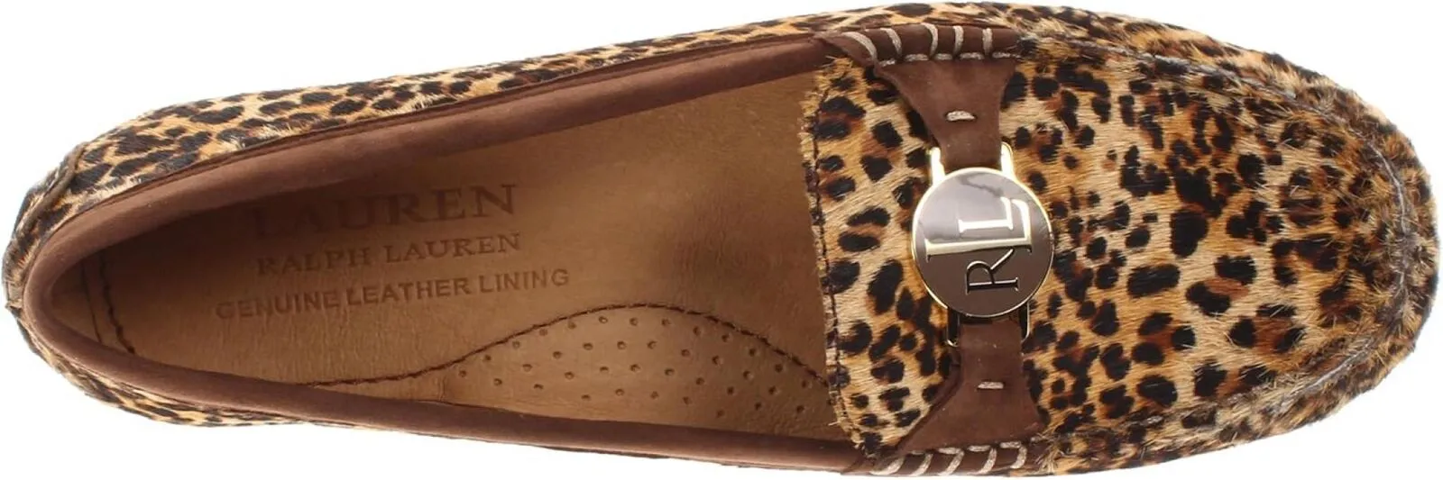 Lauren Ralph Lauren Women's Carley II 2 Vintage Loafer Flats Cheetah Brown 6.5M