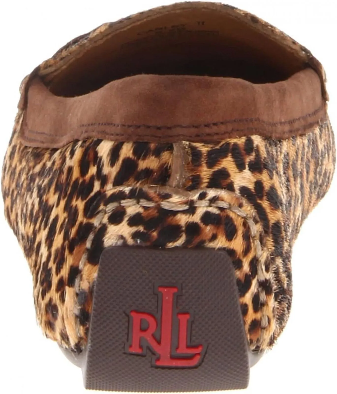 Lauren Ralph Lauren Women's Carley II 2 Vintage Loafer Flats Cheetah Brown 6.5M