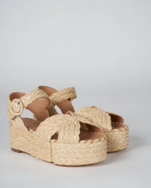 layna braided natural wedge - natural