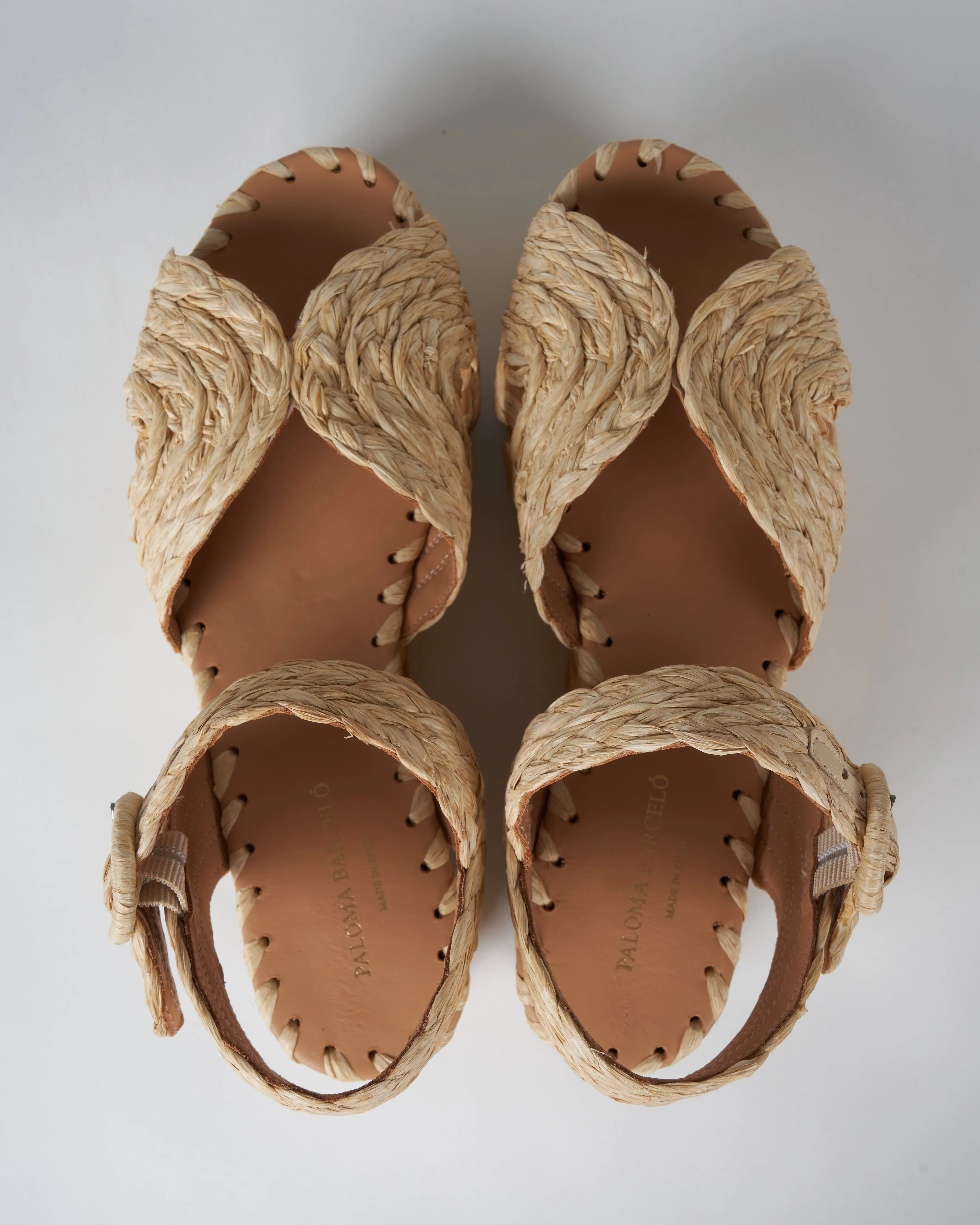 layna braided natural wedge - natural