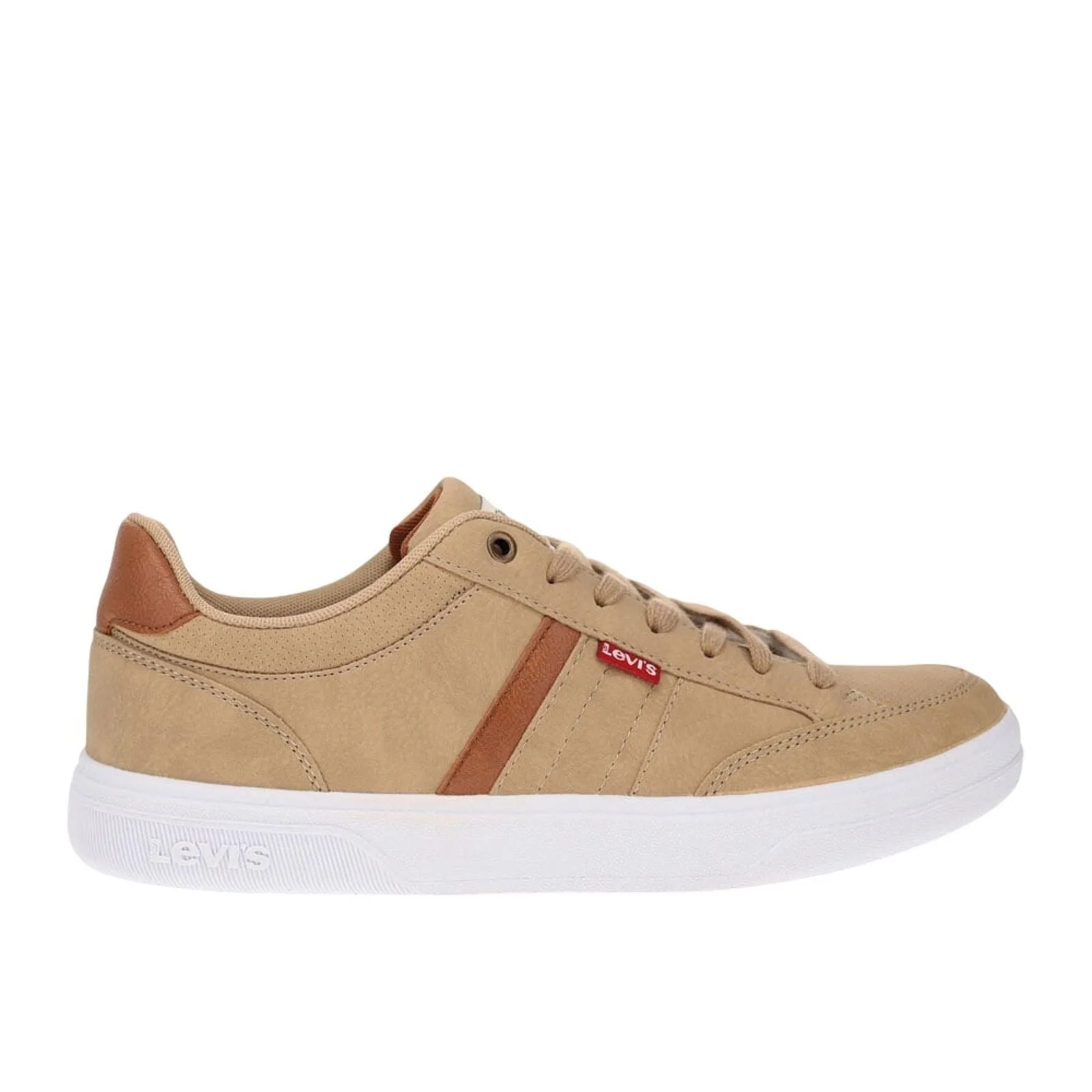 Levi's Mens Gavin Synthetic Leather Casual Lace Up Sneaker Light Tan Brown 10