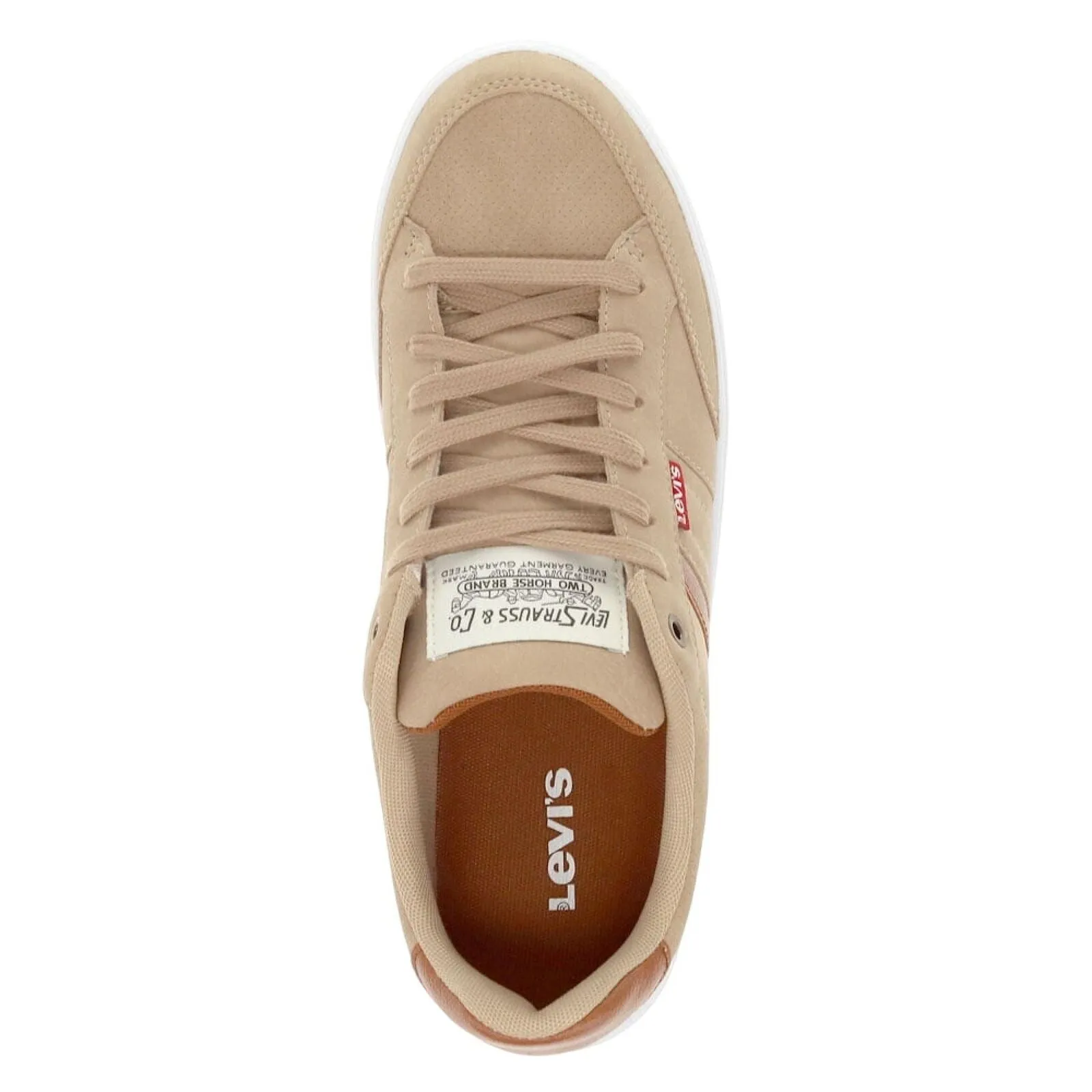 Levi's Mens Gavin Synthetic Leather Casual Lace Up Sneaker Light Tan Brown 10