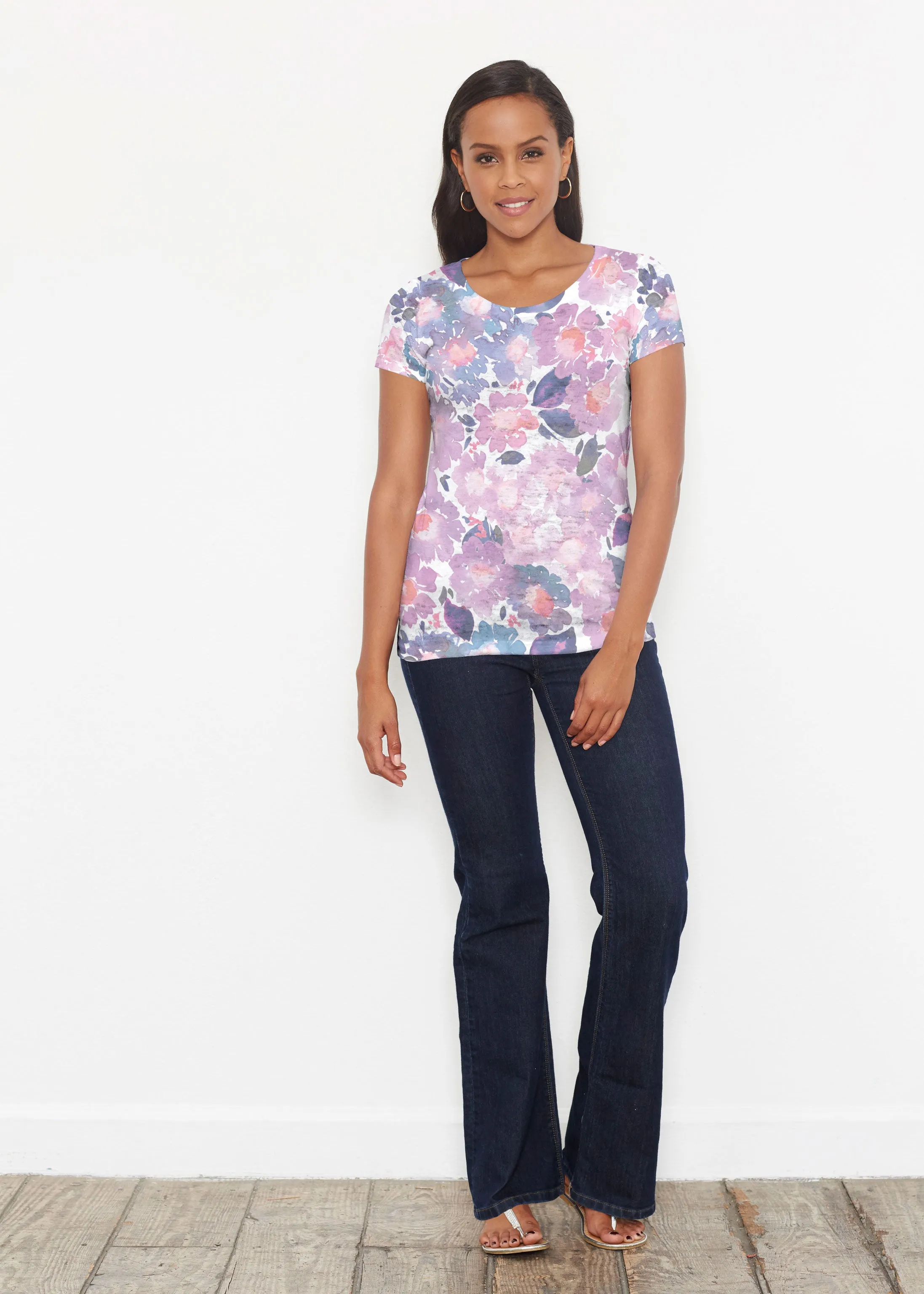 Lilac (16255) ~ Short Sleeve Scoop Shirt