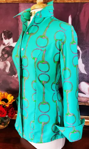 LIME SNAFFLES ON TURQUOISE