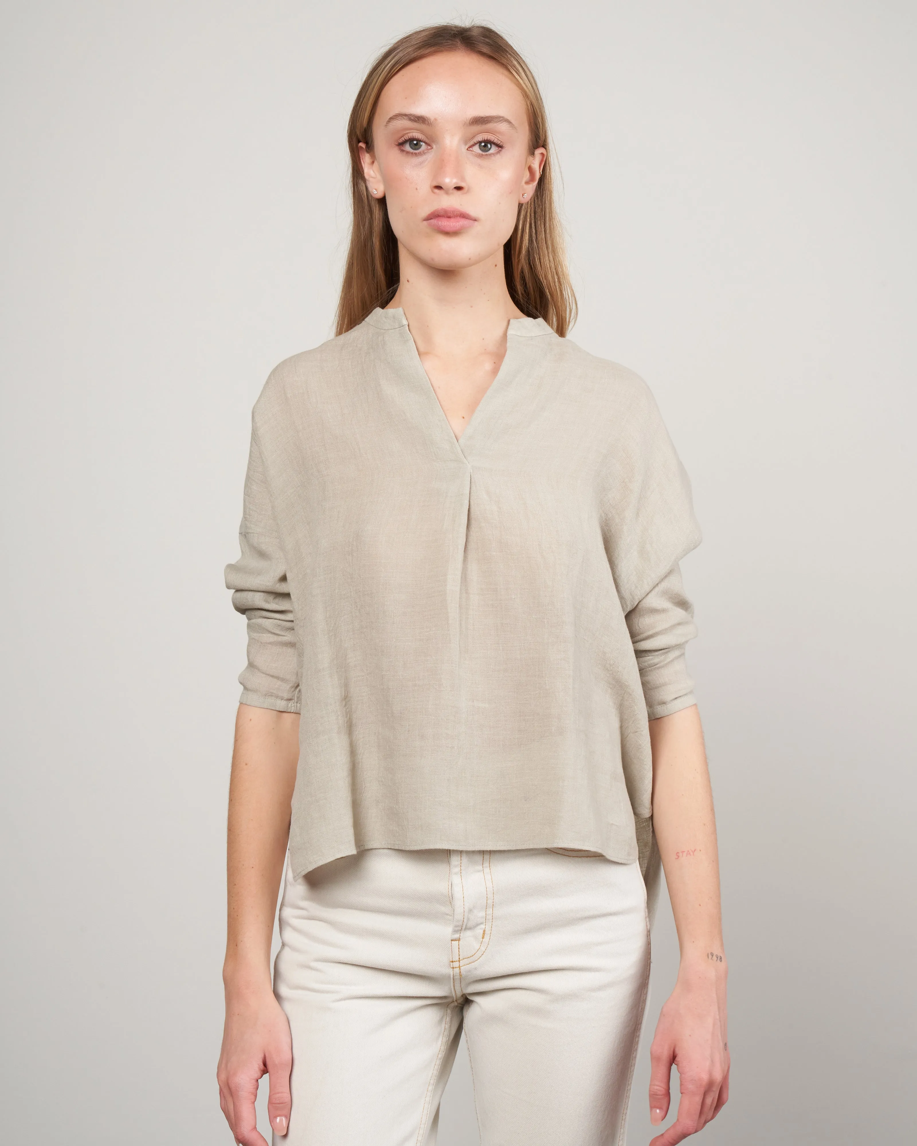 linen pullover - sage 52