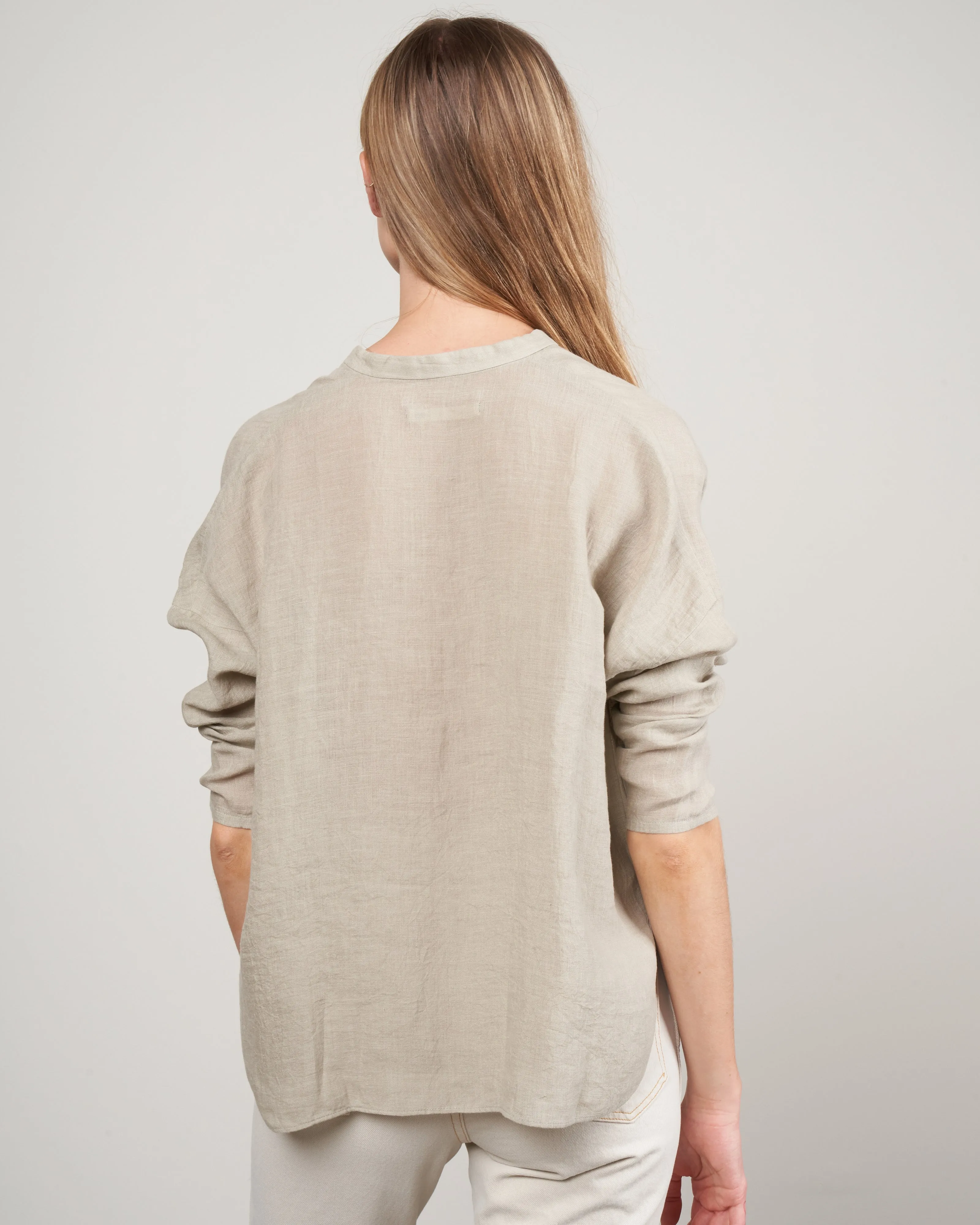 linen pullover - sage 52
