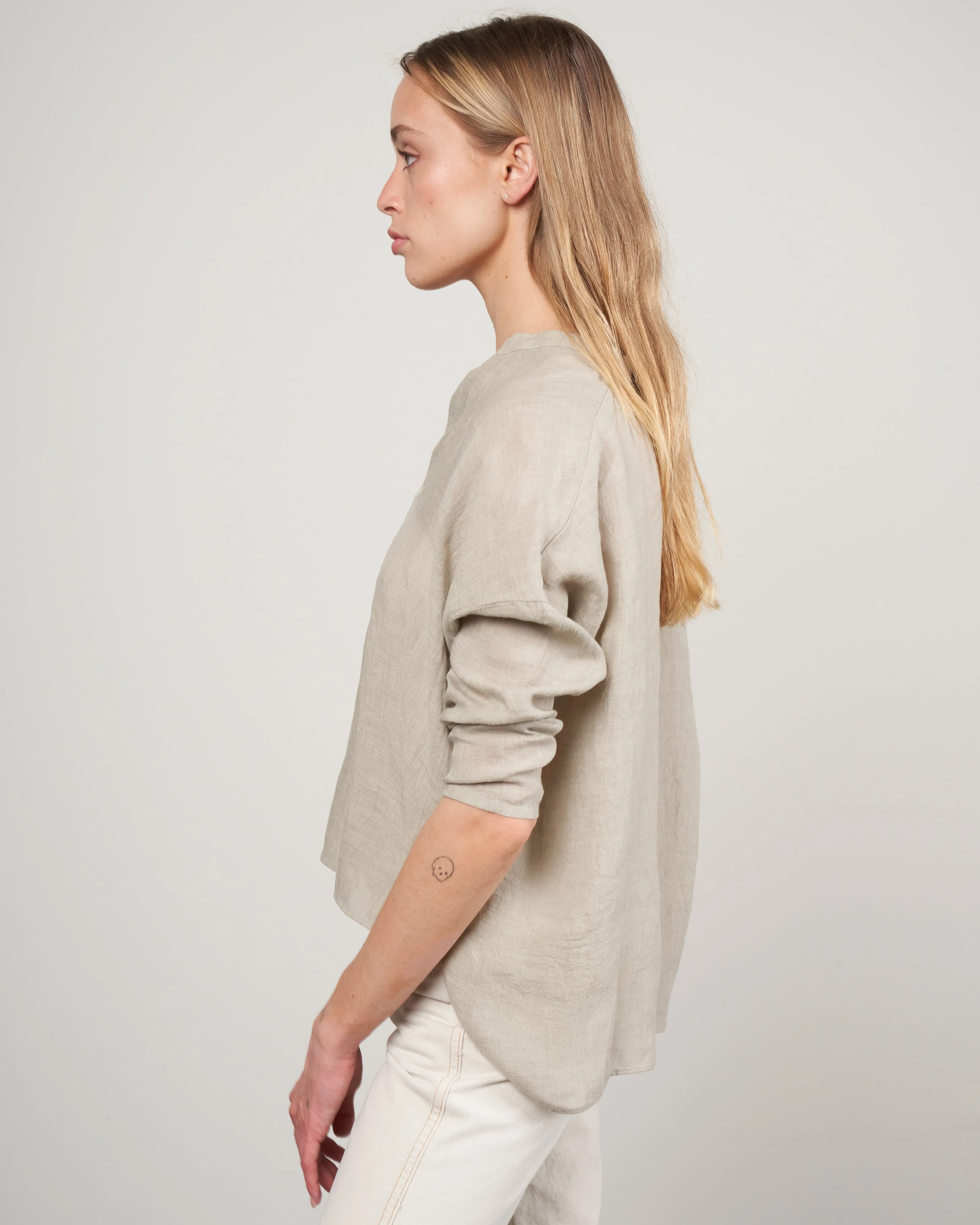 linen pullover - sage 52