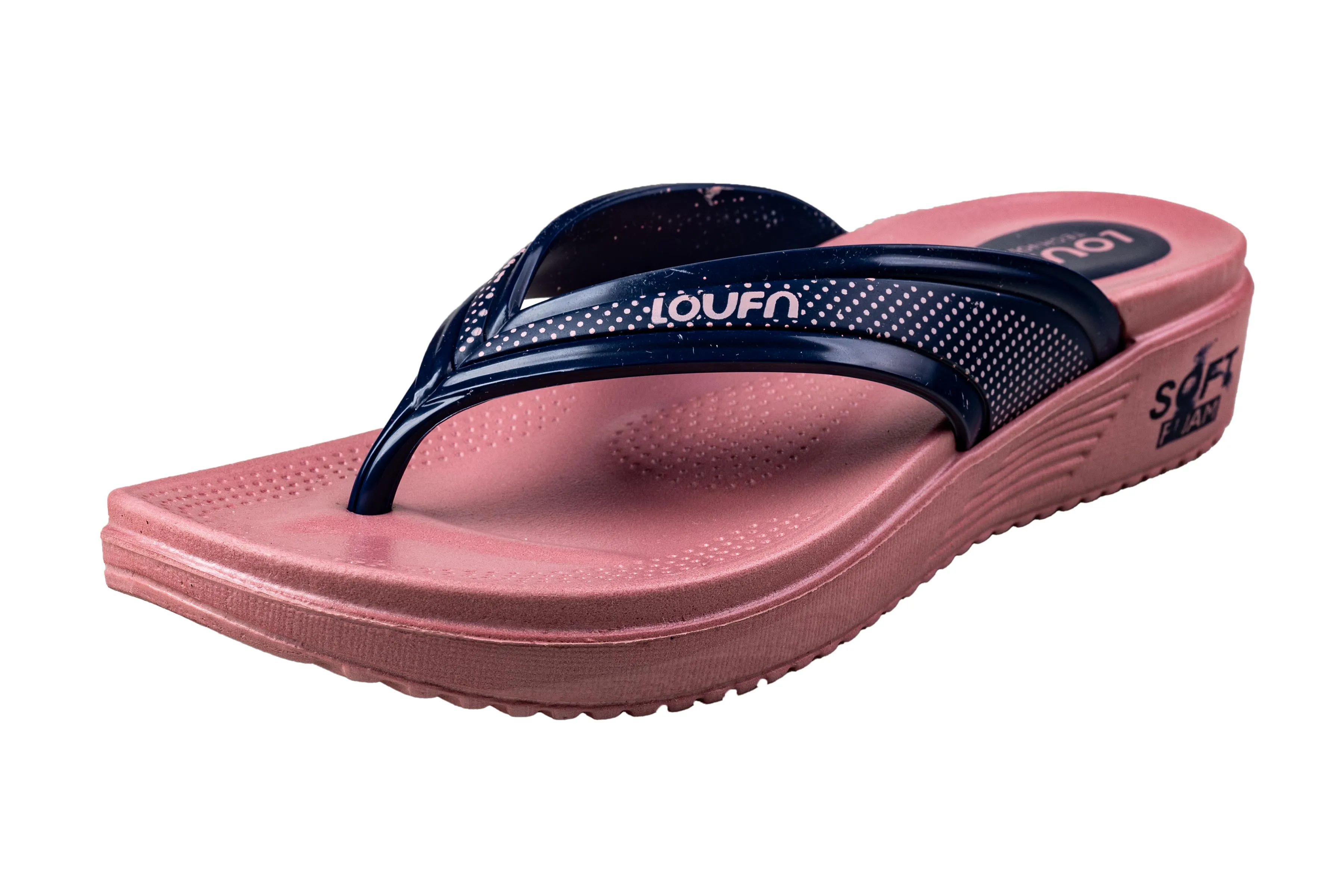 Loufn Ladies Peach Chappal EVA