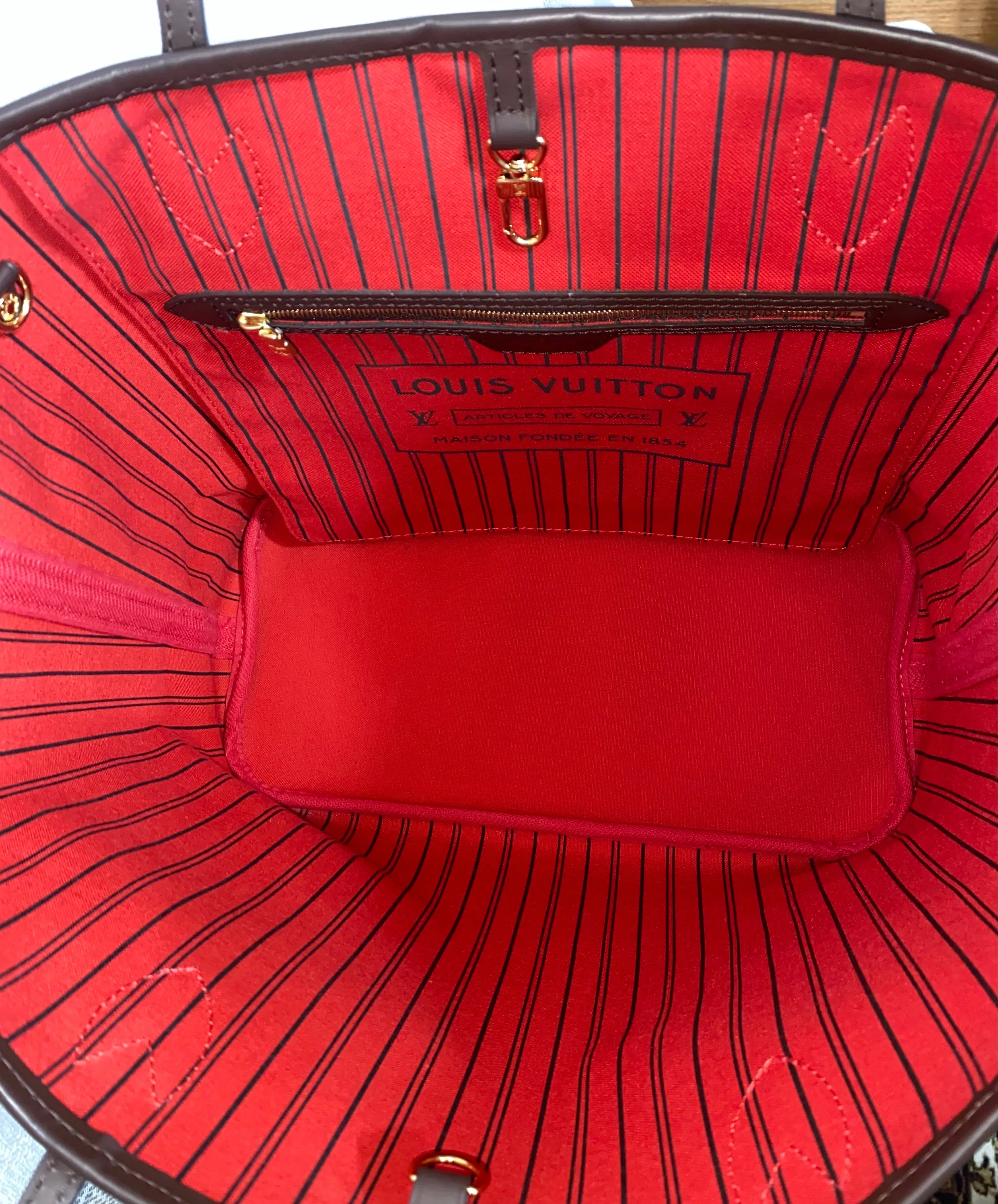 Louis Vuitton Damier Ebene Neverfull MM Tote