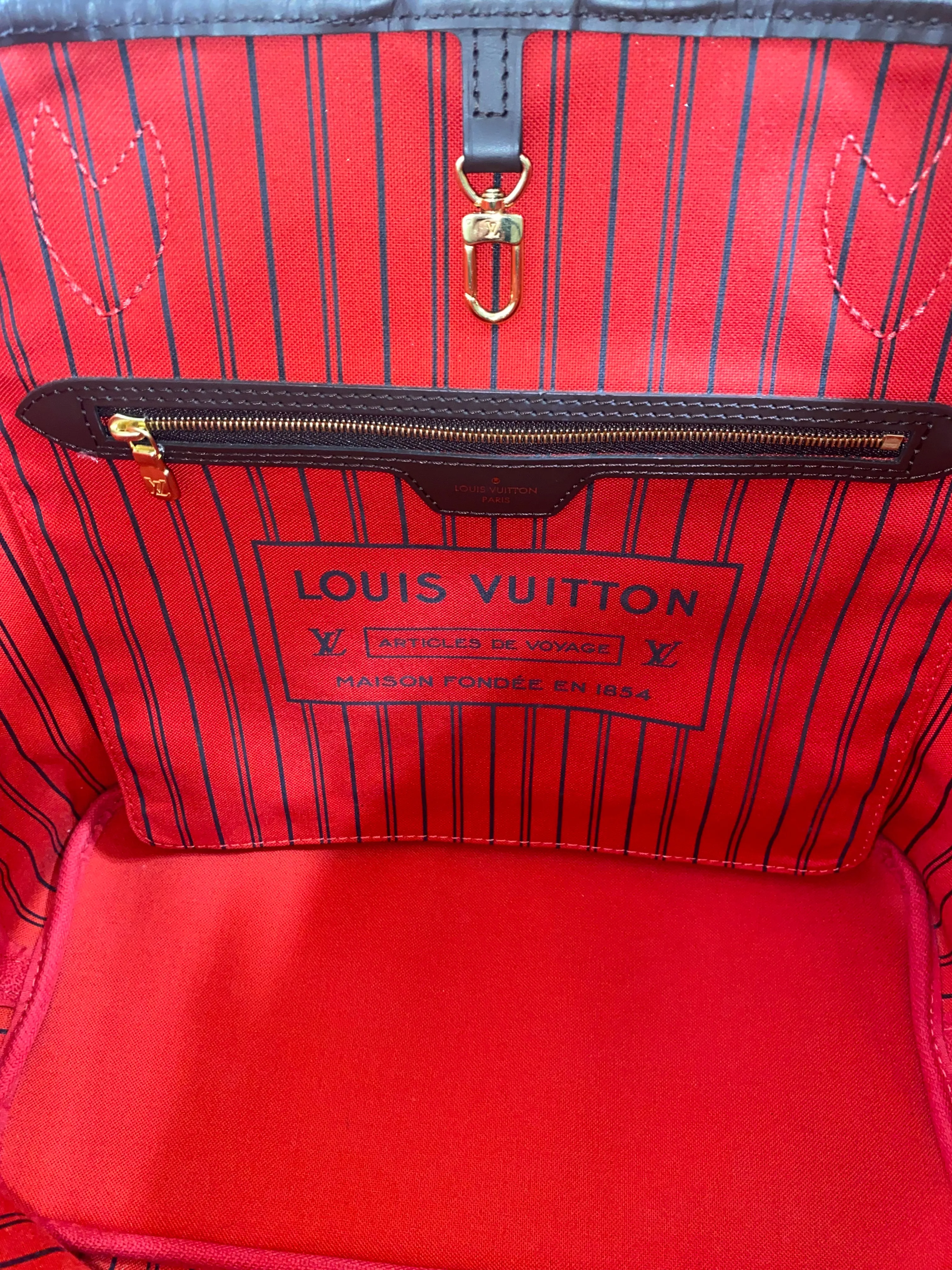 Louis Vuitton Damier Ebene Neverfull MM Tote