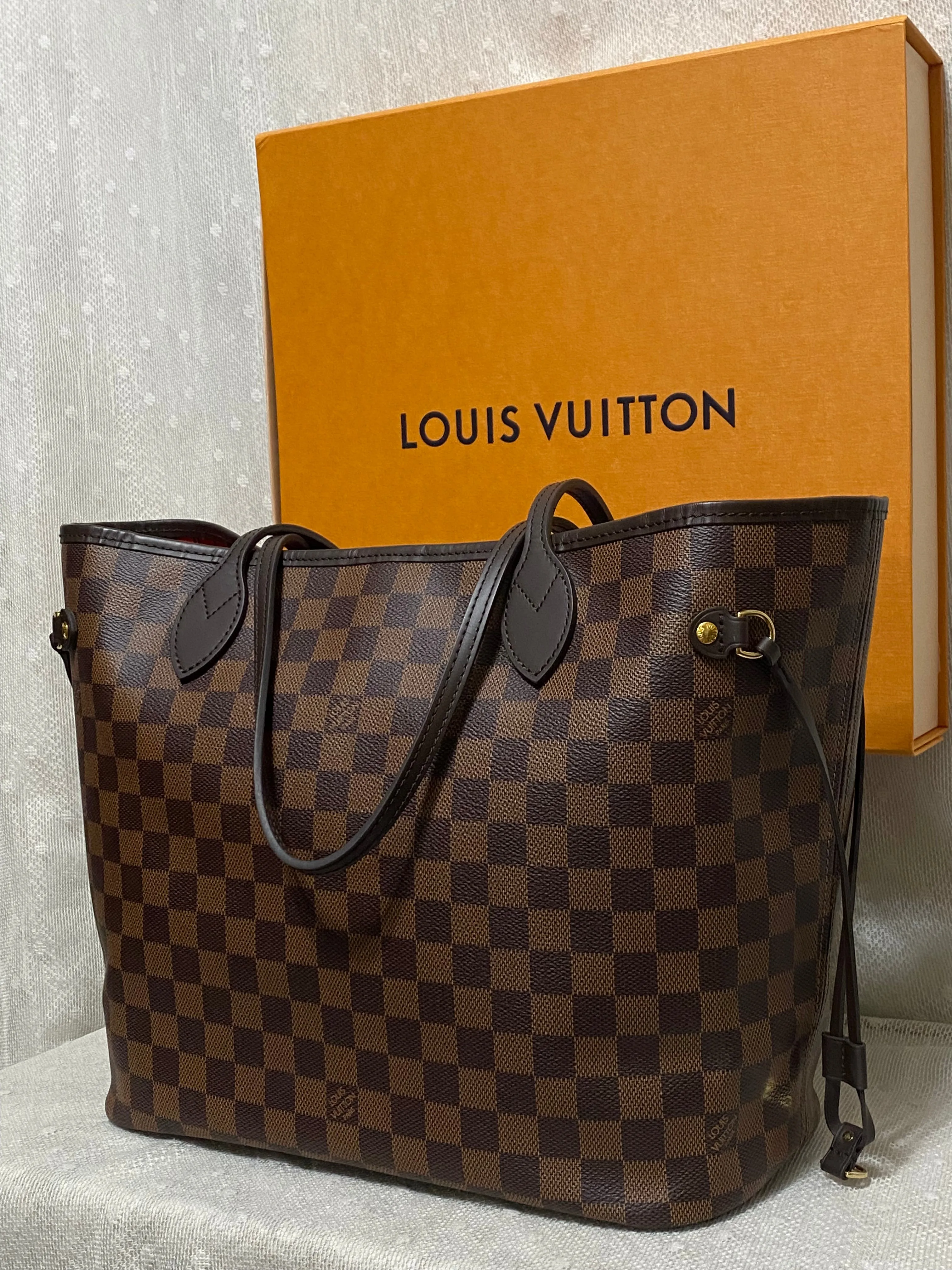 Louis Vuitton Damier Ebene Neverfull MM Tote