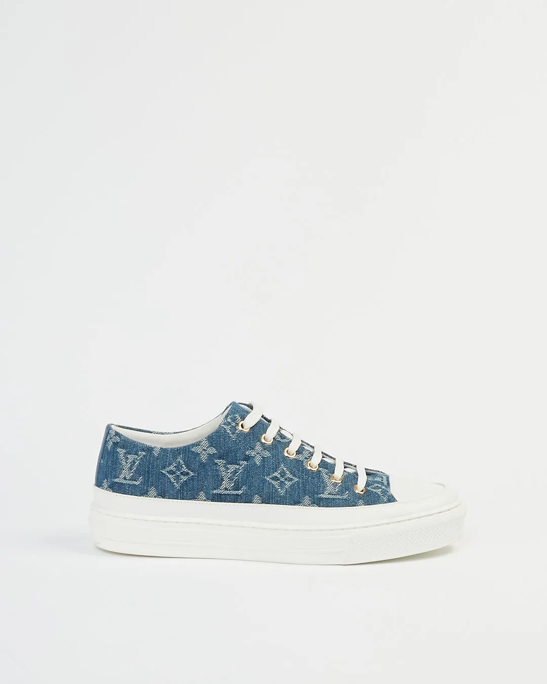 Louis Vuitton Denim Monogram Low Top Sneakers - 38